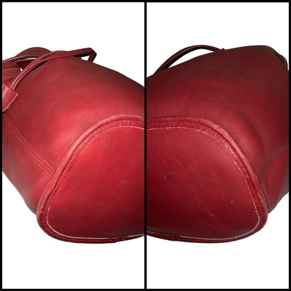 Vintage Coach Lulas Legacy Red Drawstring Crossbody Bucket Bag 9952 - Picture 7 of 16